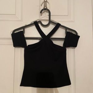 Cross neck girls top